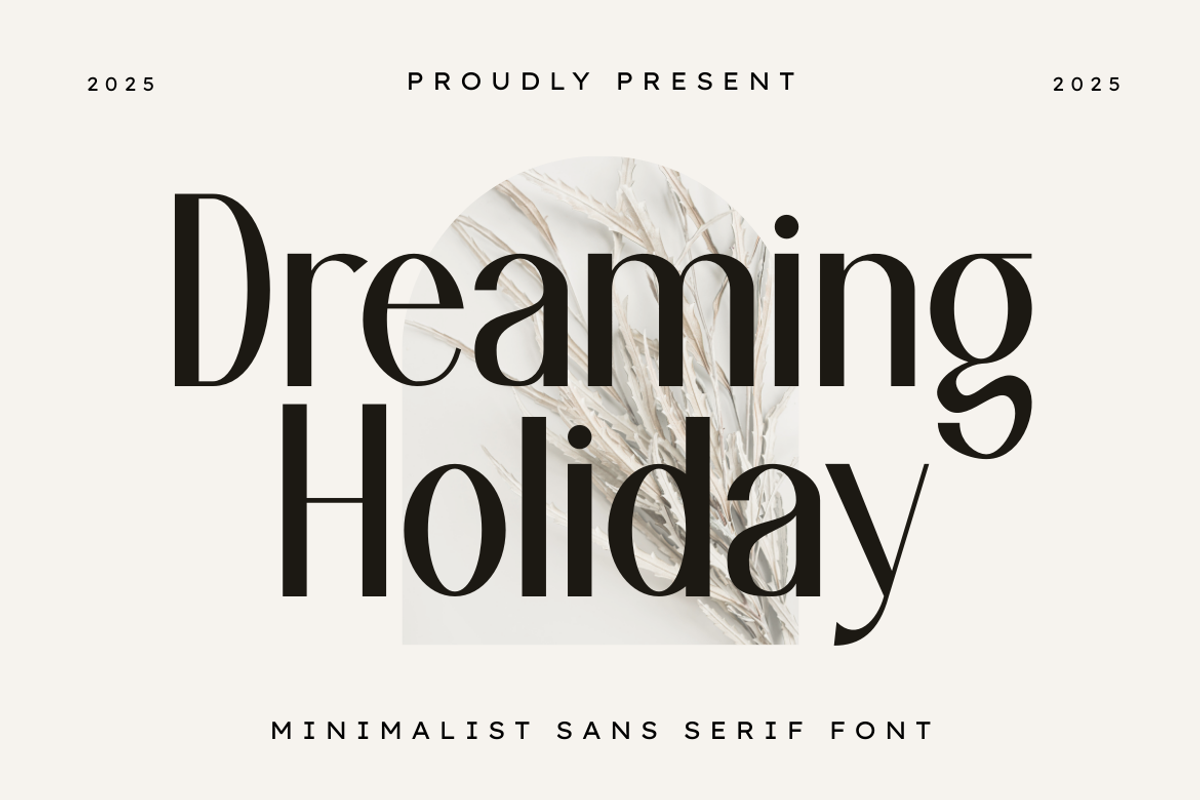 Dreaming Holiday - Minimalist Sans, a Sans Serif Font by Masyafi Studio (Photo 1 of 7)