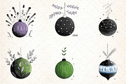 Bauble Clipart Set, an Illustration by DreamCafeArt (Thumbnail 5 of 8)