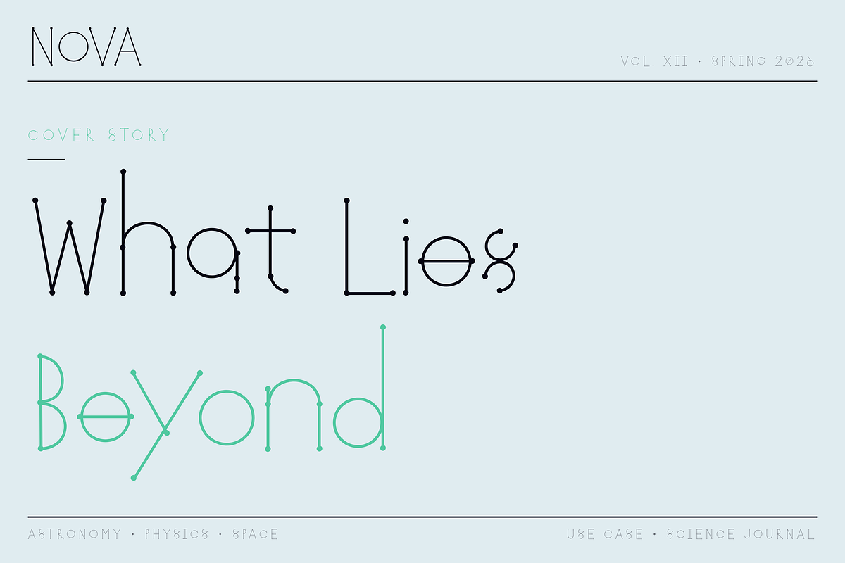 Orbit — Constellation Display Font, a Handwritten Font by Lettra Studio (Photo 11 of 18)