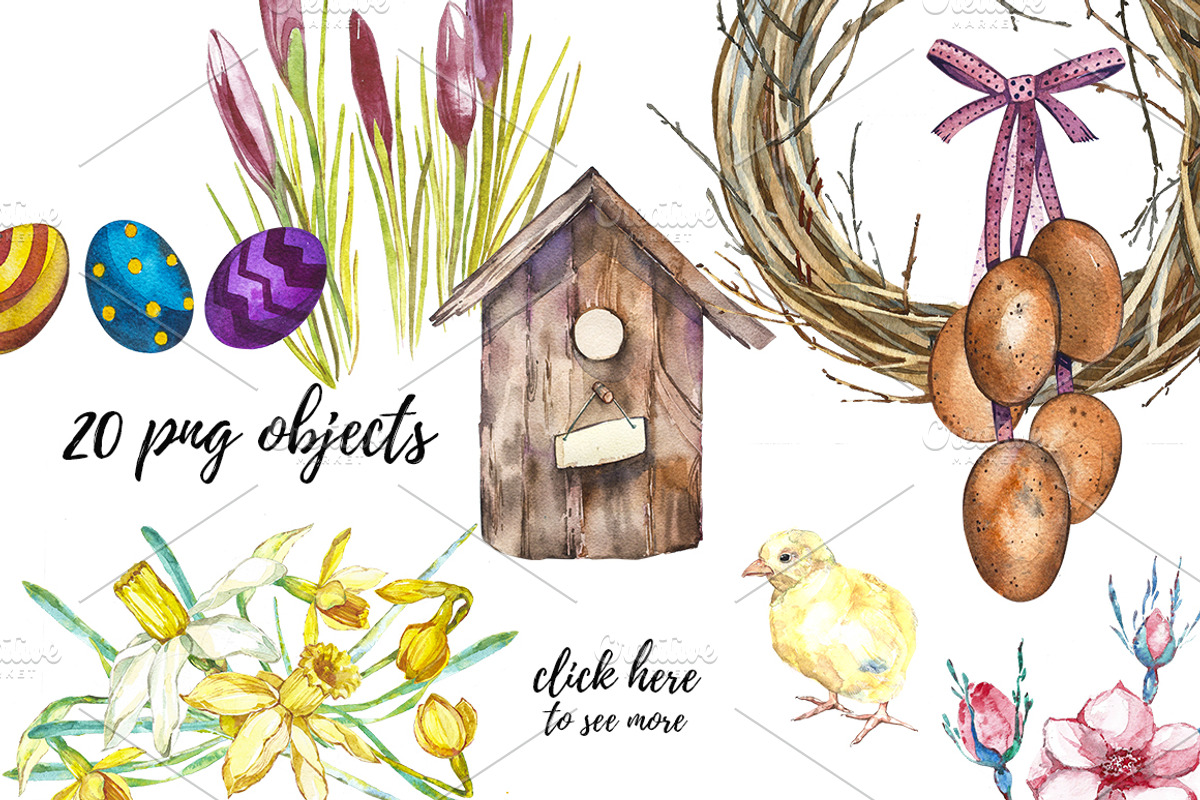 Easter set illustrations, a Decorative Illustration by Ann Astro (Photo 2 of 7)
