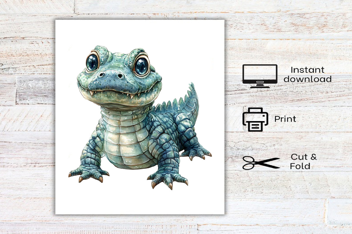 Watercolor Cute Evil Animals Clipart, an Illustration by Canvas Craft (Photo 7 of 7)