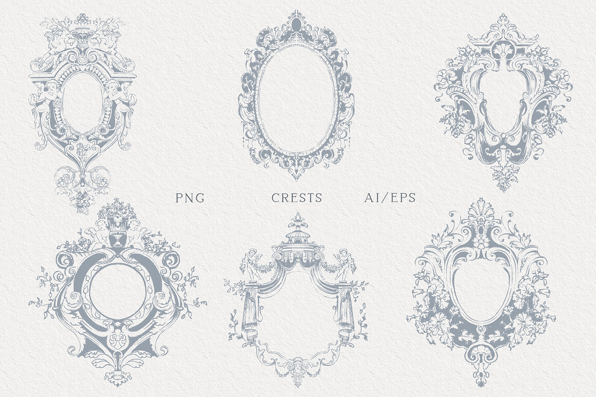 Baroque fine art clipart collection, an Illustration by Sensual Art (Photo 3 of 12)