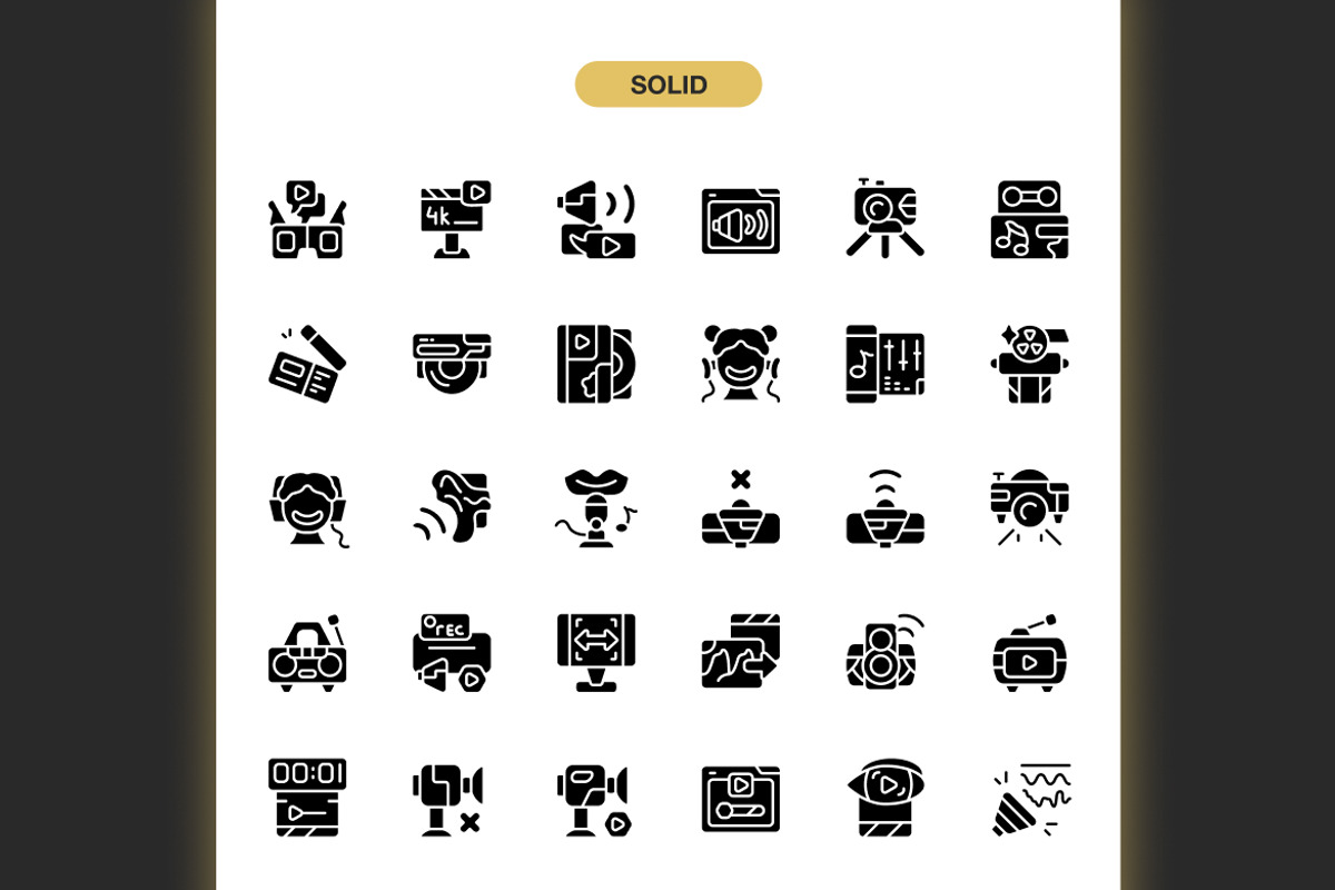 Audio and Video Icons, an Icon by Spacepixel Creative (Photo 3 of 3)
