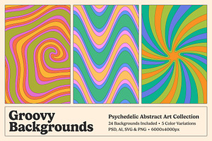 24 Groovy Psychedelic Backgrounds