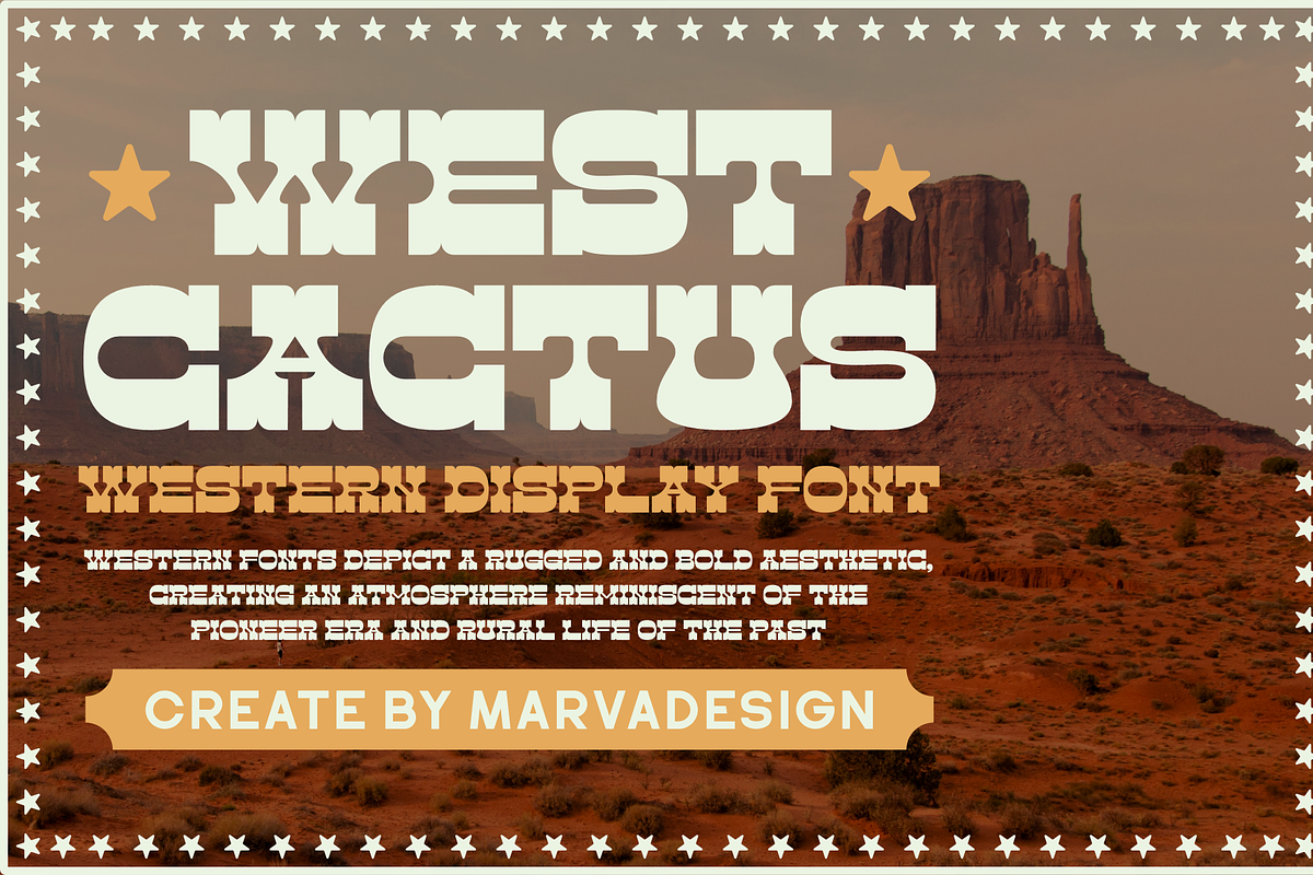 West Cactus - Western Display Font, a Slab Serif Font by Marvadesign (Photo 6 of 8)