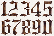 Hand Painted Gothic Numbers, a Texture Illustration by BIOWORKZ (Thumbnail 5 of 5)