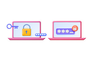 3d vector illustration security for, a Technology Illustration by Abscent