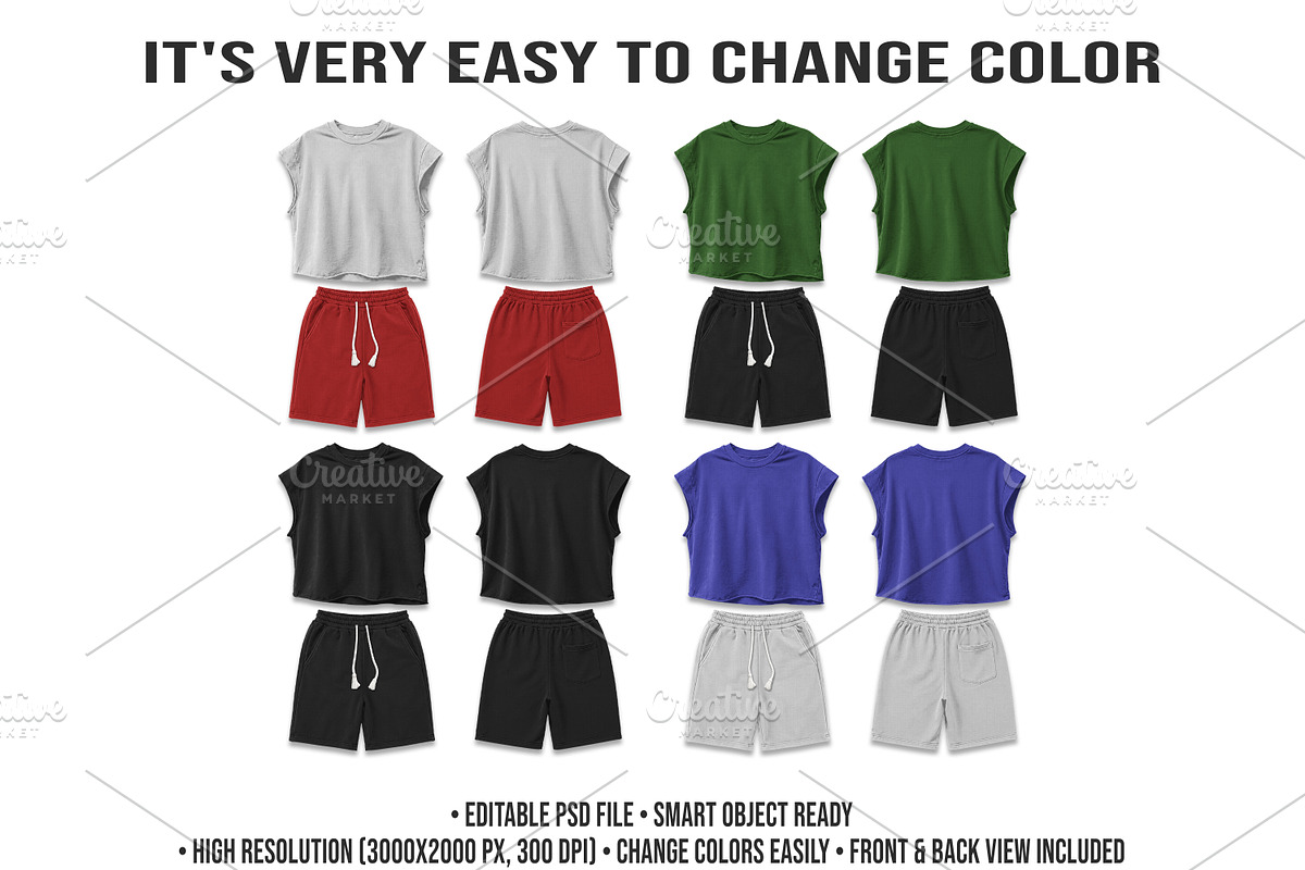 Streetwear Shirt Set Mockup PSD, a Shirt Mockup by std.badboy (Photo 2 of 4)