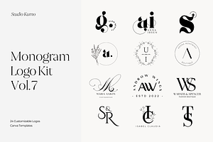 Monogram Logo Kit Templates Vol.7