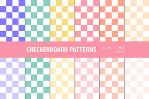 Summer Checkerboard Patterns, a Pattern Graphic by Patterns for Dessert