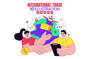 10 International Trade Illustration, a Finance Illustration by denayunebgt (Thumbnail 1 of 4)
