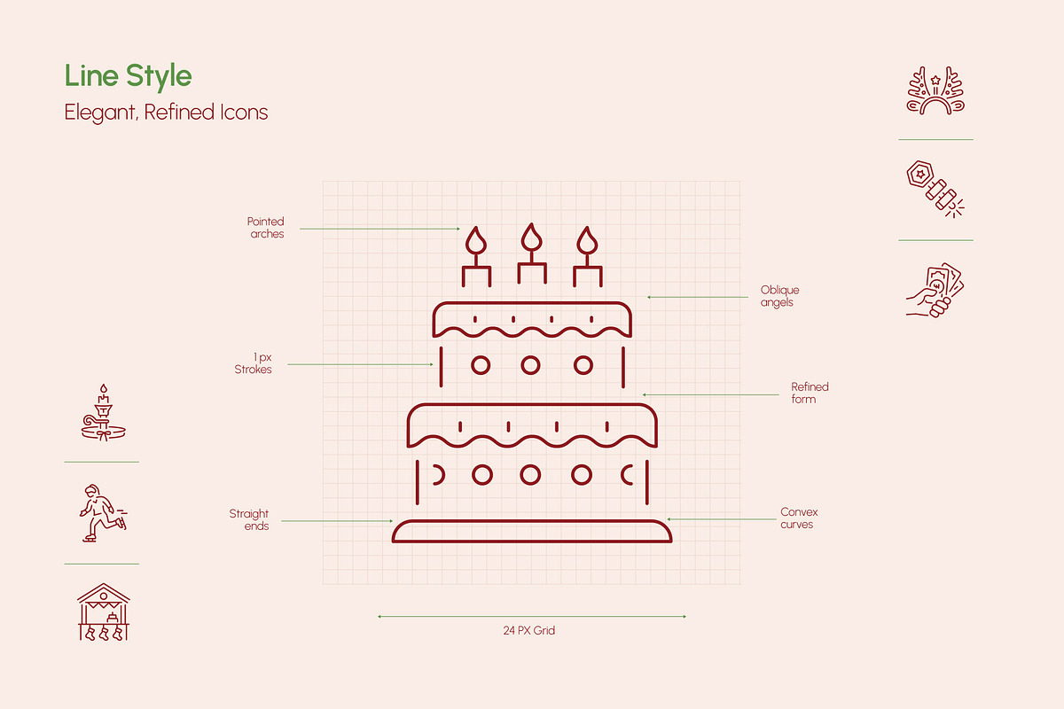 Christmas Icons Art Set, an Outline Icon by Prosymbols (Photo 3 of 7)