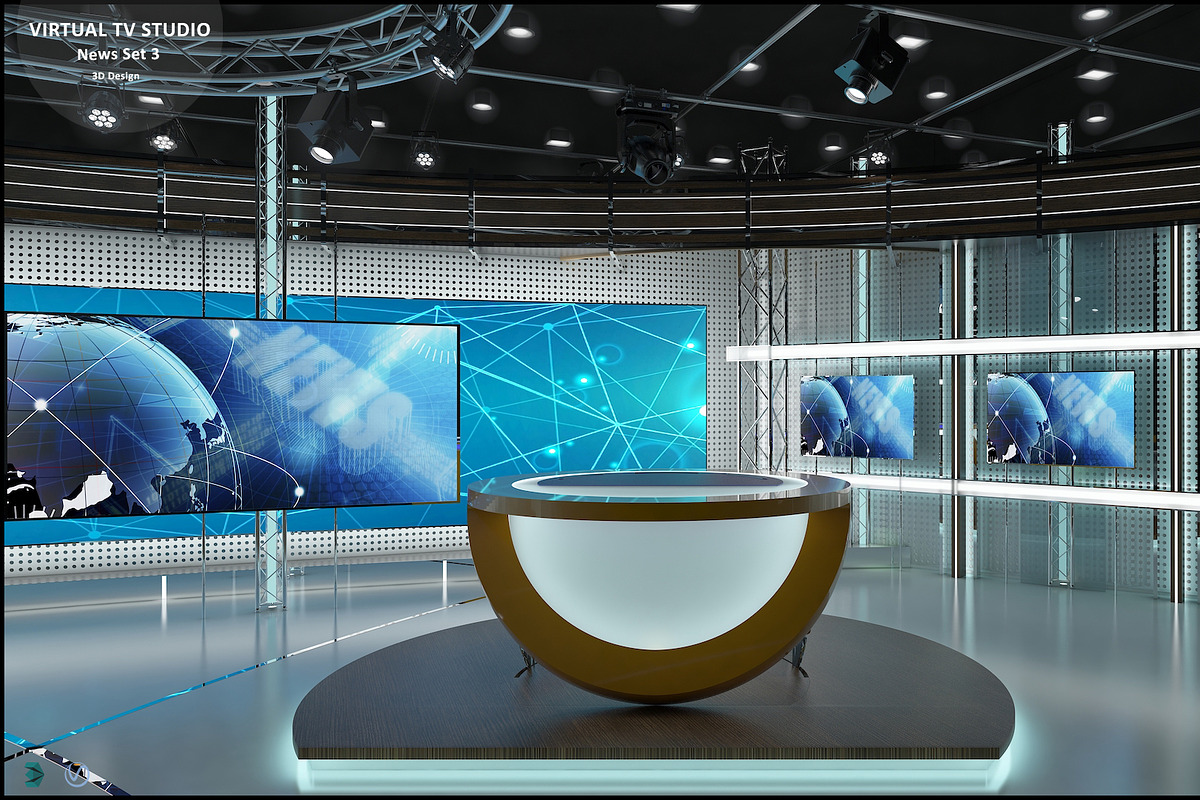 TV Studio Collection Vol 6 - 2 PCS, an Architecture 3D Model by akerStudio (Photo 89 of 98)