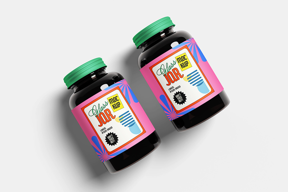 Modern Glass Jar Mockup, a Packaging Mockup by bimockup (Photo 3 of 6)