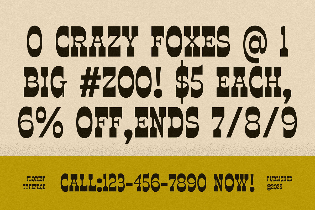 Florief, a Slab Serif Font by graphicook (Photo 7 of 10)