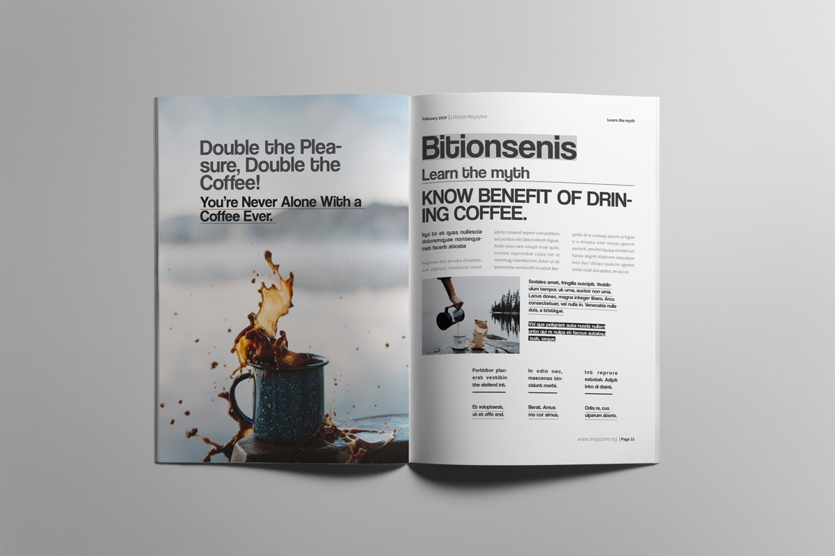 The Best Magazine Layout Design, a Magazine Template by Swayang (Photo 16 of 22)