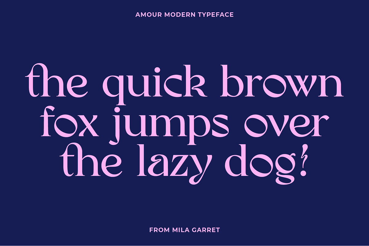 Amour Modern Display Logo Serif, a Sans Serif Font by Mila Garret (Photo 25 of 27)