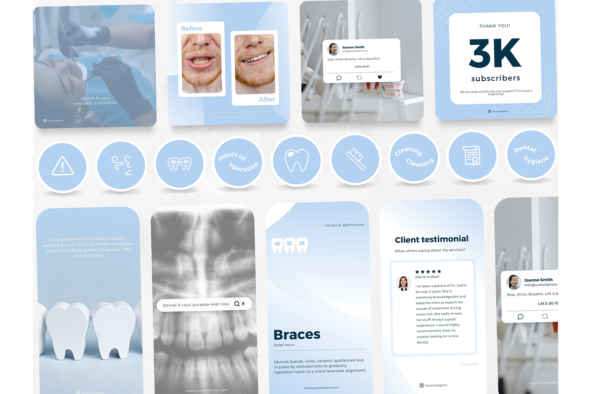 200 Dental Social Media BUNDLE, a Social Media Template by PatternLab. (Photo 7 of 10)