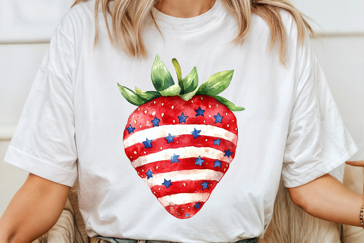 Independence Day Strawberry PNG, an Illustration by SinaCreation (Photo 8 of 10)