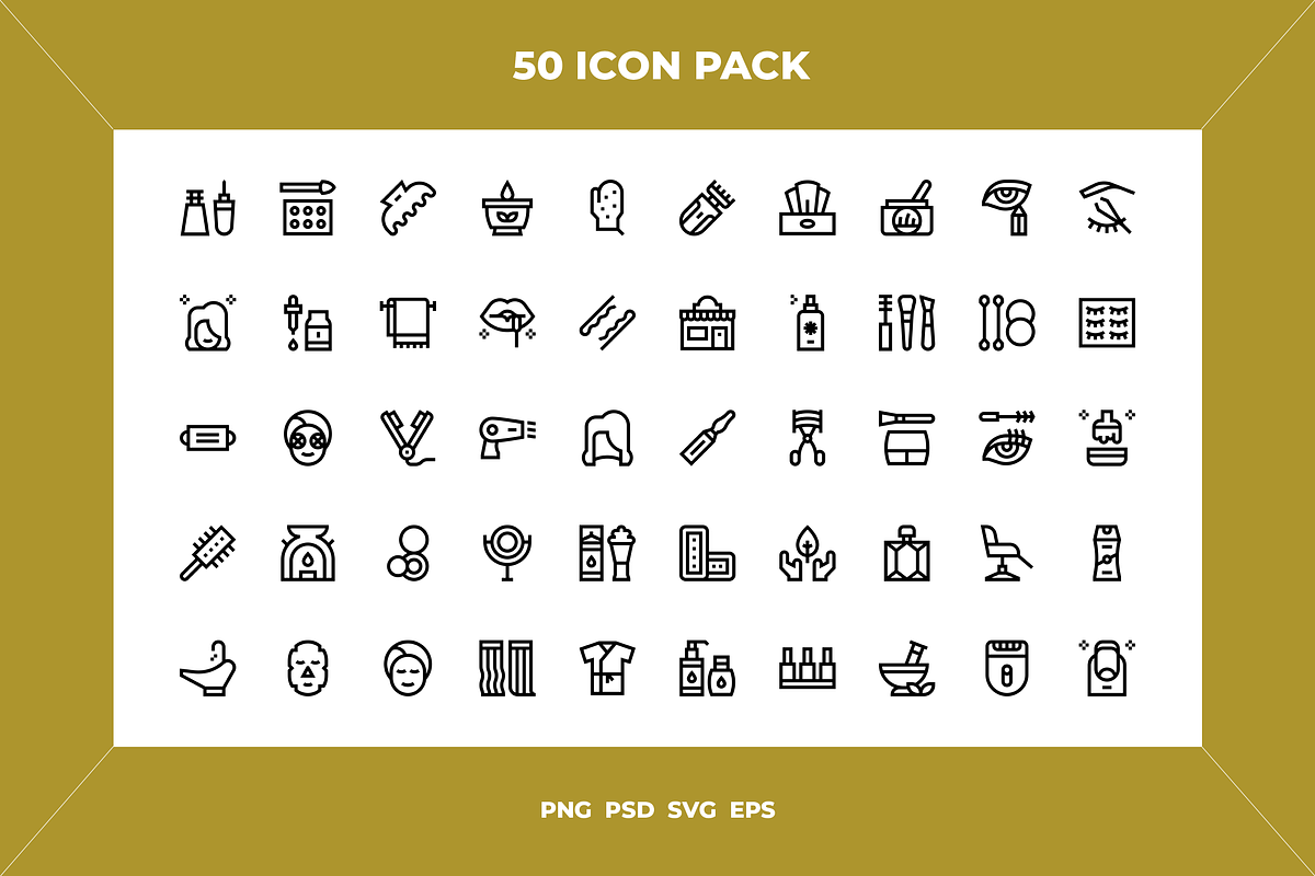 Beauty salon icons, an Outline Icon by Wencory (Photo 1 of 2)