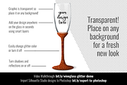 Champagne Flute Mockup w/ Glitter, a Product Mockup by SarahDesign (Thumbnail 2 of 7)