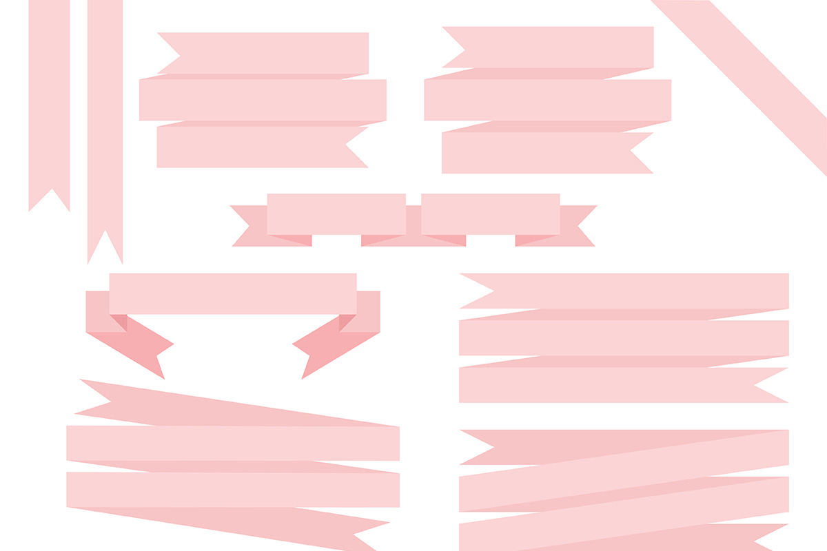 №211 Soft Pink Ribbon Banners, a Templates & Theme by Rasveta (Photo 2 of 3)
