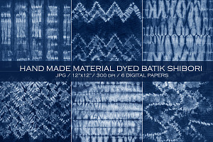 Shibori. Material dyed batik.