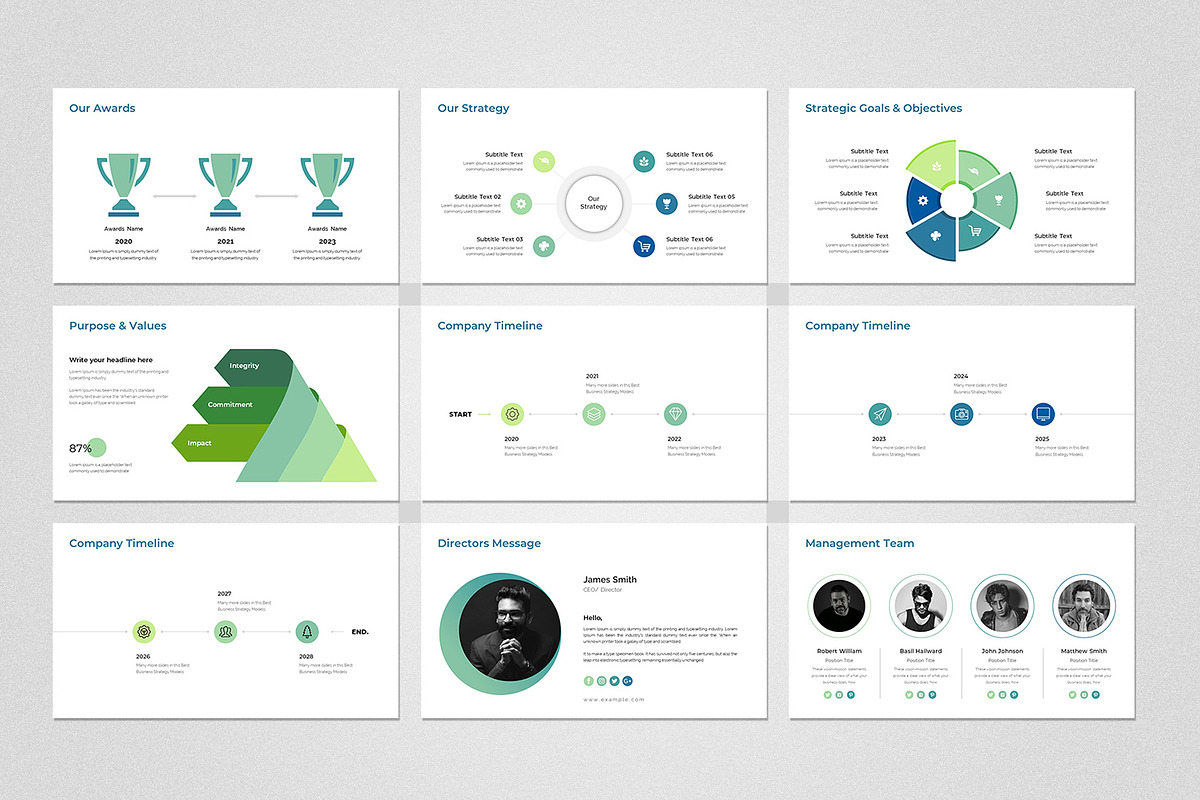 Annual Report Google Slides Template, a Presentation Template by Design Vault (Photo 3 of 8)