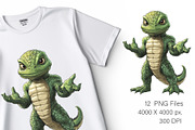 Cute cartoon Lizard. TShirt Sticker, an Animal Illustration by KENO Mascots (Thumbnail 5 of 8)