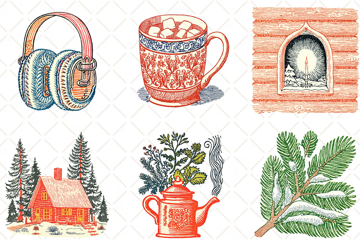 Watercolor Winter Clipart Collection, an Illustration by Black Bird Studio (Photo 3 of 6)