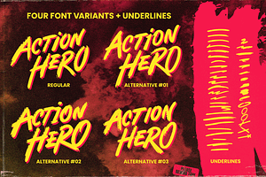 Action Hero - 80s Movie Poster Font