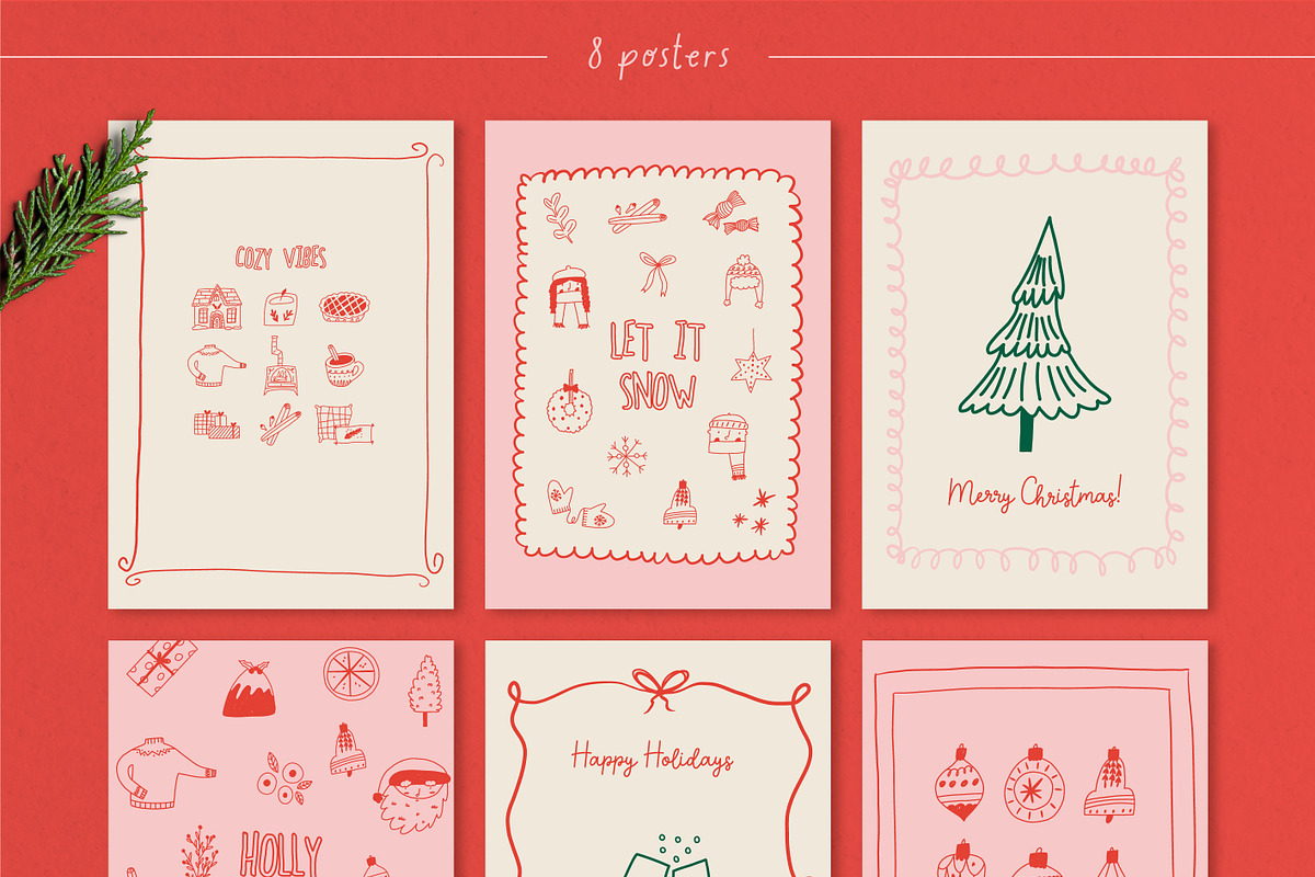Doodles of Christmas - vector, a Seasonal Illustration by Valerie (Photo 6 of 11)