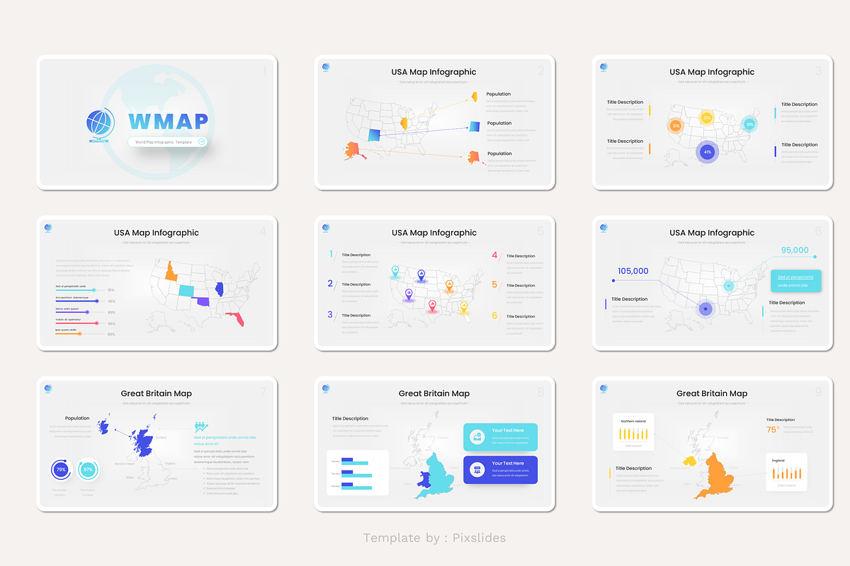 World map Keynote, a Presentation Template by Pixslides (Photo 2 of 6)