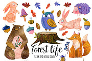 Cute forest  animals set, an Animal Illustration by yana.fefelova (Thumbnail 1 of 5)