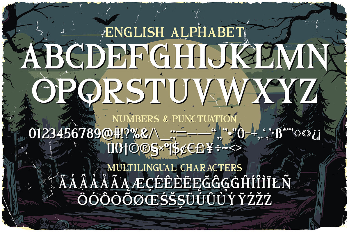 Vintage Horror Fonts&Posters Bundle, a Symbol Font by Vozzy Vintage Fonts (Photo 18 of 21)