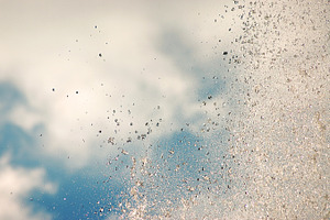 Spray of water drops