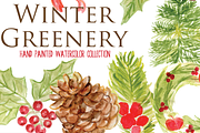 Watercolor Winter Foliage Christmas, an Illustration by Sandra Jones Art (Thumbnail 4 of 4)