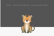 Tiger Clipart Set, a Decorative Illustration by Pati Paints (Thumbnail 10 of 11)