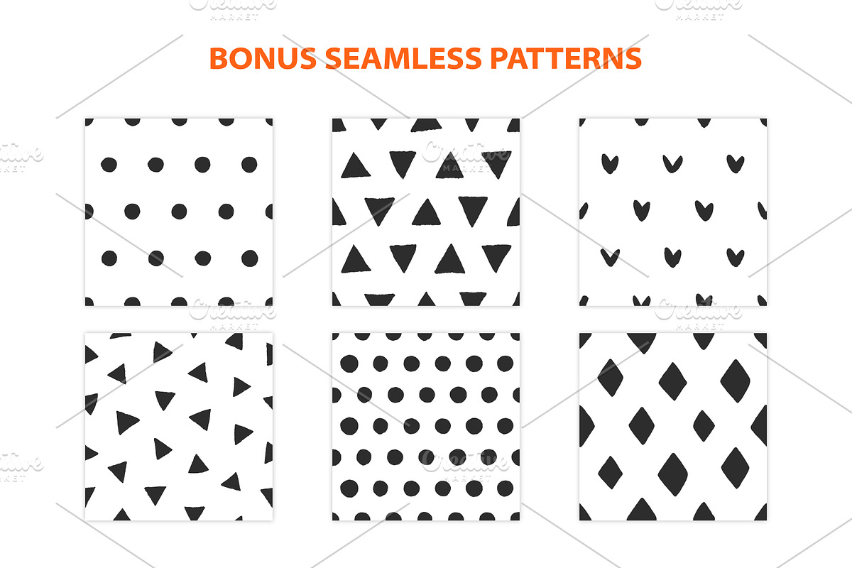 Splashes & Brush Strokes Patterns, a Pattern Graphic by Vodoleyka (Photo 5 of 7)
