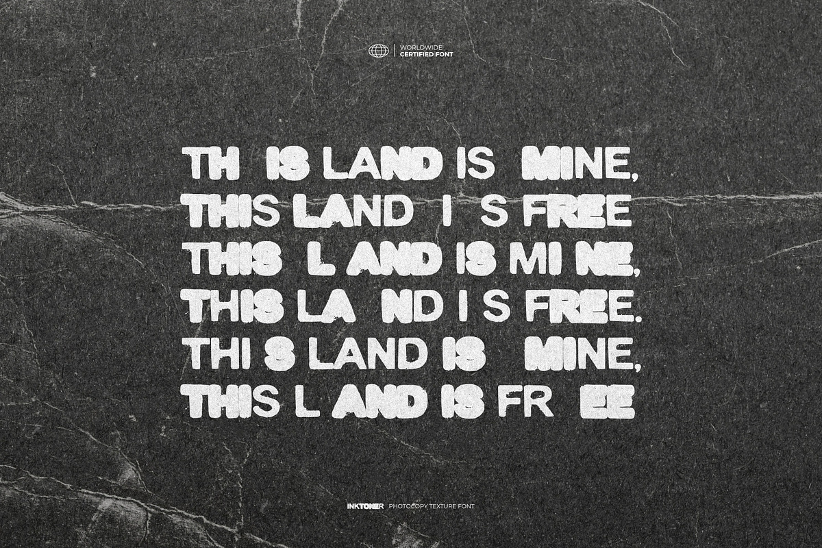 Inktoner - Photocopy Texture Font, a Sans Serif Font by ikiiko (Photo 2 of 7)