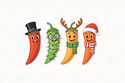 Christmas Chili Pepper PNG, an Illustration by CraftArtStudio (Thumbnail 1 of 4)