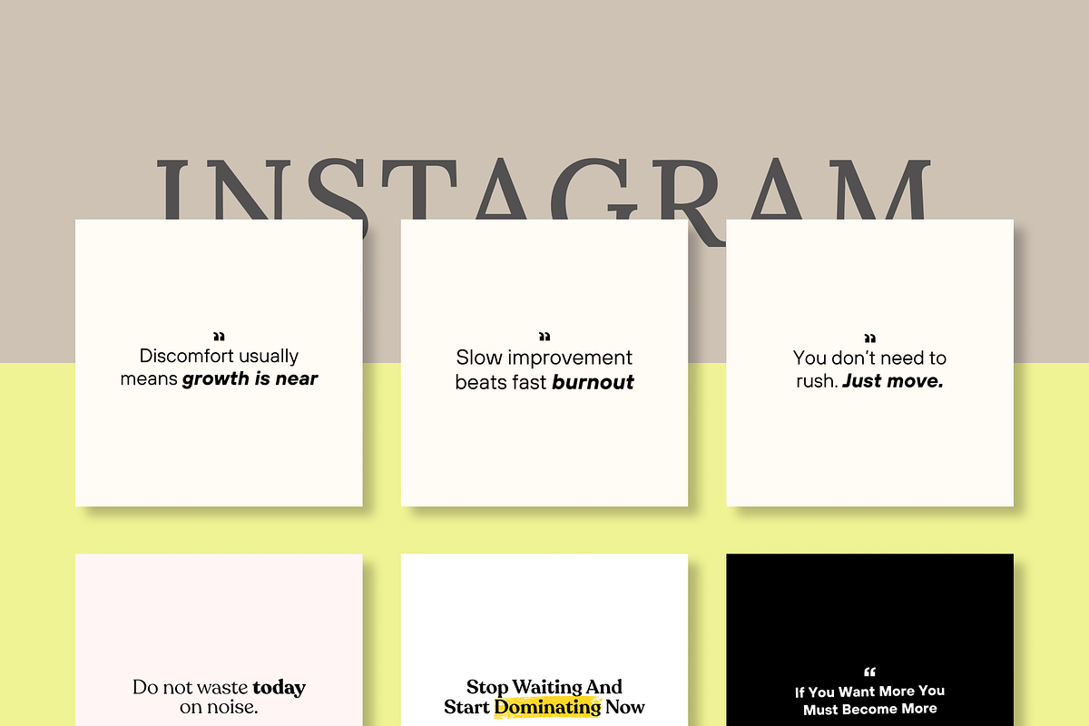50 INSPIRING MOTIVATIONAL QUOTES, a Social Media Template by RB Boutique (Photo 3 of 10)