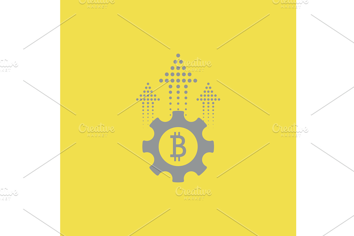 Bitcoin icon. Btc growth concept, a Finance Illustration by Vector Creator