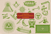 Freemasonry and Illuminati symbols, an Object Illustration by Arthur Balitskiy (Thumbnail 1 of 5)