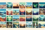 National Park Poster Illustrations, a Decorative Illustration by Vicarel Studios (Thumbnail 5 of 23)