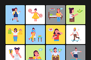 Animated Flat Girls Icons, a Duotone Icon by Prosymbols (Thumbnail 6 of 10)