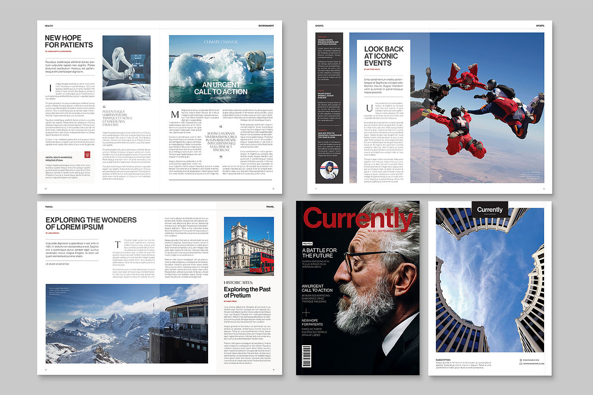 Modern News Magazine Template, a Magazine Template by BrandPacks (Photo 4 of 6)