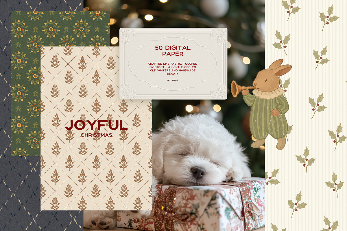 Old Winter Atelier Christmas Paper, a Background Graphic by Muse Artist (Photo 5 of 13)