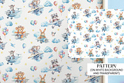 Airplane & Brave Pilots Watercolor, an Animal Illustration by AlineArtStore (Thumbnail 3 of 4)