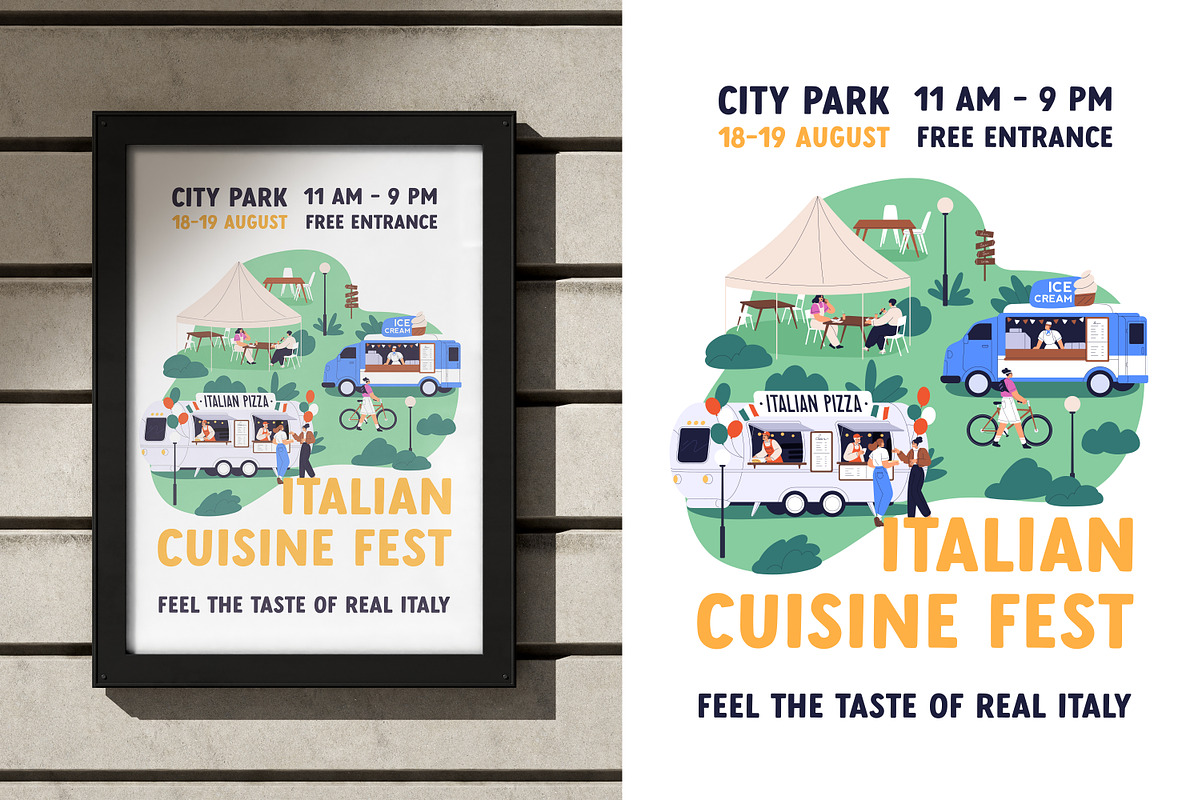 Summer street food festival posters, a Food Illustration by Good Studio (Photo 3 of 7)